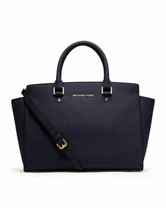 Michael Kors Selma Large East West Satchel Navy *Non Outlet* - Picture 1 of 4