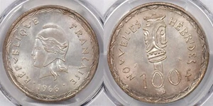 New Hebrides 1966 100 Francs PCGS MS 67 rare condition Lec-59 PC1267 combine shi - Picture 1 of 5