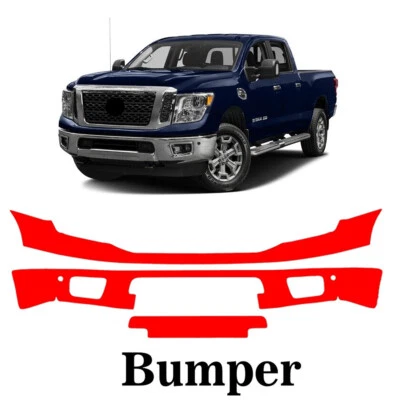 Precut PPF Paint Protection Front bumper Clear For Nissan Titan XD 2016 2017 - Image 1 of 4