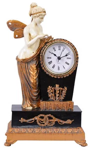 Kaminuhr Empire Uhr Fee Elfe Antik Tischuhr Vintage Buffetuhr Dekouhr Psyche neu - Bild 1 von 5