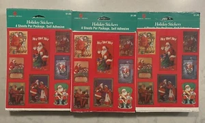 20 Confezioni (4 Fogli Per) Adesivi Vintage Americani Auguri Natale Vacanze - Foto 1 di 2
