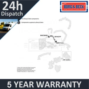Fits Vauxhall Astra 2003-2005 1.7 CDTi Turbo Hose Borg & Beck - Picture 1 of 6