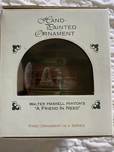 Rare Deere Hand Painted Ornament Walter Haskell Hinton’s A Friend In Need NIB - Picture 1 of 5