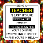 Funny Drinks Coaster Mat - Being a Teacher is Easy. Christmas and All Occasions