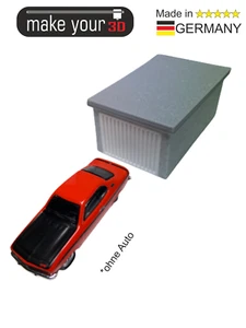 H0 Garage 1:87 Einzelgarage Fertiggarage - Steinoptik - Bild 1 von 7