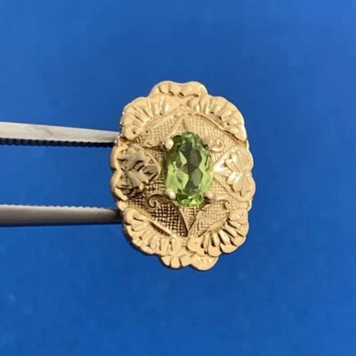 Designer RGVS 14K Yellow Gold Green Peridot Slide Bracelet Charm0 - Image 1 of 4