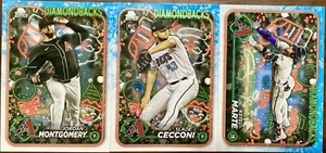 2024 Topps Holiday Arizona Diamondbacks 3 Karten Lot Marte, Cecconi RC, Montgomery - Bild 1 von 2