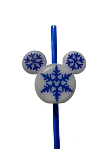 Disney Parks beleuchtet Urlaub Weihnachten Strohhalm Mickey Schneeflocke Flasche Topper - Bild 1 von 5