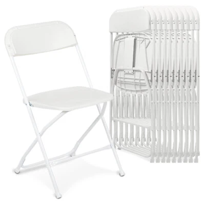 (10 Pack) Plastic Folding Stackable Chairs Seat -Office Home Event Wedding Party - Image 1 of 2