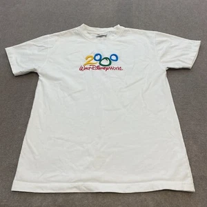 Walt Disney World T Shirt Adult Small White vtg 2000 Embroidered Logo - Picture 1 of 10