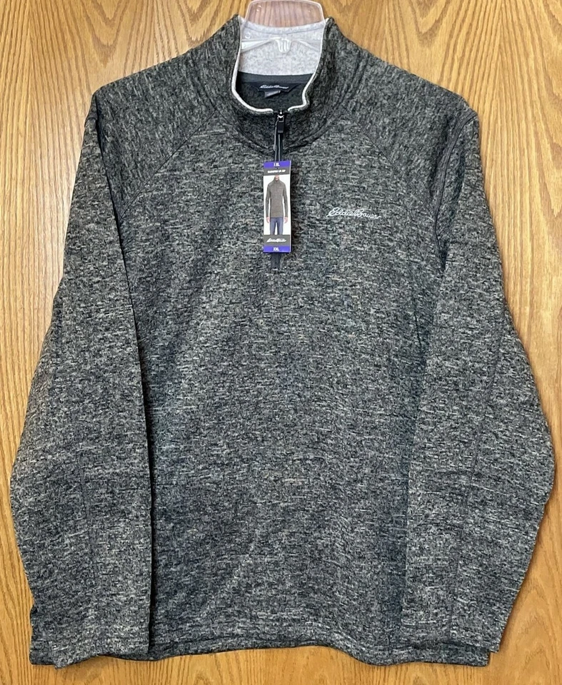 Eddie Bauer 1/4 Zip Pullover Radiator Performance Fleece Shirt Gray XXL 2xl