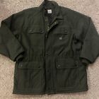 Carhartt Green Trench Coat Jacket Flannel Lined Canvas Shell Mens Size 2Xl