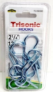 Utility Hooks 2-1/4" Screw Open Eye Steel Ceiling Hang Frames Gate 12 Pack NEW - Picture 1 of 4