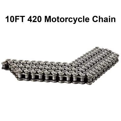 420 Motorcycle Chain 10 Feet with Connecting Link,Motorcycles, Go-Karts - Image 1 of 4