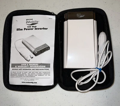 Adaptador de coche inversor de corriente delgado Vector iMobile VEC415 100 vatios con estuche Foto 1 de 4