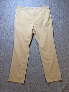 Pantalone kaki vintage resistente alle intemperie uomo 40x34 marrone marrone chiaro dritto elasticizzato tecnico - Foto 1 di 11
