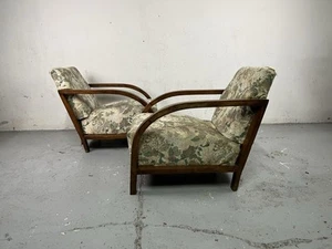 Coppia poltrone legno curvato deco anni 40’ vintage design - Picture 1 of 15