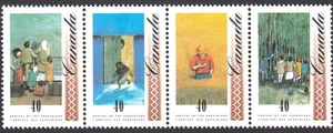 FIRST UKRAINIANS Canada 1991 #1326-1329 MNH STRIP of 4 - Bild 1 von 1
