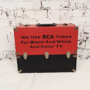 Estuche Caddy Tubo Reparador RCA Rojo y Negro Años 60 De Colección - Imagen 1 de 9