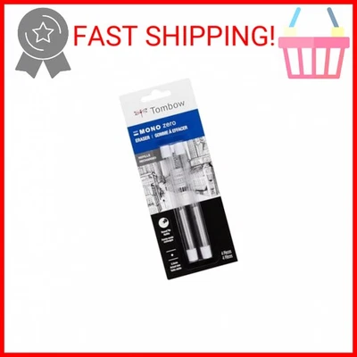 Tombow 57316 MONO Zero Eraser Refills, Round 2.3mm, 2-Pack