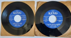 BLUES 45 LOT x2: CHARLES BROWN Don't Want Your Rambling Letters/Don't Believe - Picture 1 of 6