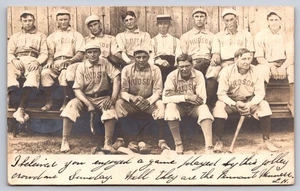 1905 Hudson Marines Minor League Baseball Team pennant Winners RPPC - Picture 1 of 2
