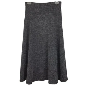 H&M A-Line Midi Skirt Black White Micro Dot High Rise Knit Unlined Size Small - Picture 1 of 6
