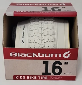 Blackburn White Bicycle Tire Kids Youth Bike 16" X 2.125" Off Road Tread - Picture 1 of 4