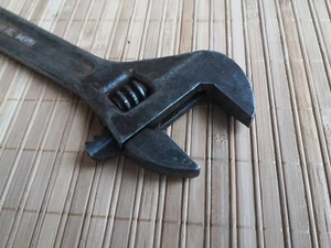 Vintage Soviet adjustable wrench. Steel Soviet old hand tool 60-70s Made in USSR - Picture 1 of 11
