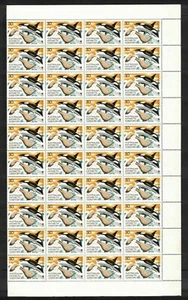 1973 Australia AAT Killer Whale Stamps SG 28 Sheet of 100 MUH - Picture 1 of 2