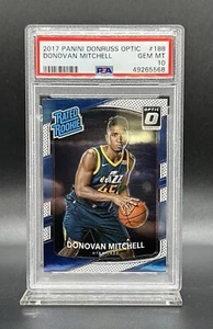 2017 Optic DONOVAN MITCHELL Rookie RC #188 Cleveland Cavaliers Gem Mint PSA 10 - Picture 1 of 2