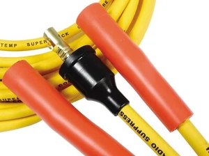 SuperStock 4000 Series 4 Cyl Spark Plug Wire Set - Yellow w/ Orange Boots - Picture 1 of 4