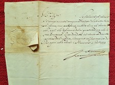 GG486-AUTOGRAFO, FRANCESCO FARNESE DUCA DI PARMA E PIACENZA, 1723