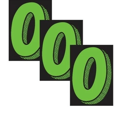 PEGATINAS PARABRISAS DISTRIBUIDOR DE AUTOMÓVILES CALCOMANÍAS DE VINILO GRANDE NÚMERO 3 PAQUETES VERDE NEGRO Foto 1 de 2