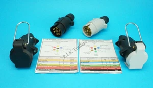12S & 12N 7 Pin Plugs & Flying Sockets for Caravan Extension Lead - Picture 1 of 3