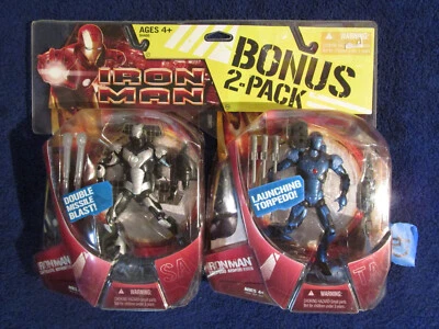 Marvel Legends Iron Man 2008 Hall of Armor Series SATÉLITE Y ARMADURA TORPEDERA 2PK Foto 1 de 2