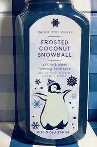 NEW Bath and Body Works FROSTED COCONUT SNOWBALL Gentle Foaming Hand Soap - Picture 1 of 4