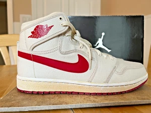 SIZE: 10 JORDAN 1 RETRO KO HI MEN'S SHOES 2010 402297 161 WHITE VARSITY RED - Picture 1 of 10
