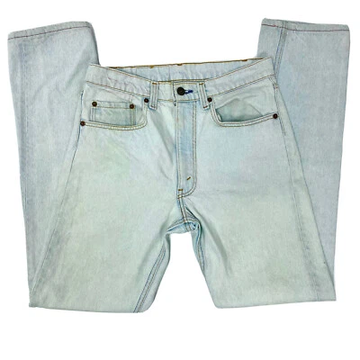 Vtg 80's Levi's 505 0217 XX WHITE WASH Blue Jeans Acid Stone Washed DENIM Pants - Image 1 of 4