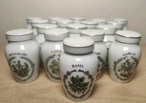 Gloria Concepts Franklin Mint 17 Porzellan Gewürz Kräuter Gläser Aufbewahrung Japanisch 1985 - Bild 1 von 8