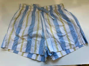 Palm Noosa Multi Stripe Drawstring Waist Cotton Lounge Shorts Size 12 - Picture 1 of 9