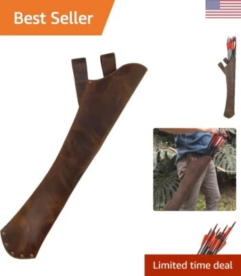 Bourbon Brown Hip Quiver - Full Grain Leather - Arrow Holder for Target Shooting - Image 1 of 4