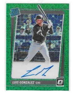 2021 DONRUSS OPTIC LUIS GONZALEZ RATED ROOKIE GREEN MOJO AUTO RRS-LU 67/99 - Picture 1 of 2