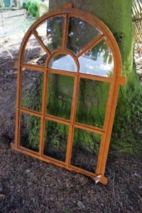 Eisenfenster als Antik-Fenster für Gartenmauer m Bogen, Stallfenster westfälisch - Bild 1 von 3