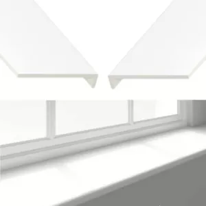 Window Sill Cover Board Plastic uPVC Window Cill Capping 9mm Thick x 1.25m Long - Picture 1 of 24