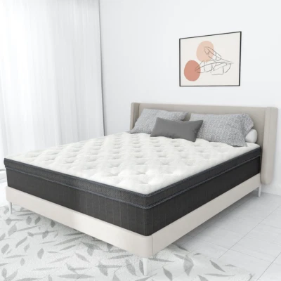 14"/12" Twin Full Queen King Size Mattress in A Box Innerspring Luxury Foam Bed - Image 1 of 4