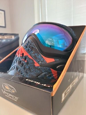NEW Paintball mask V Force Grill SE Blue Lens Tiger Sun - Image 1 of 4