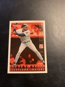 B50a Rh 21 Albert Belle Cleveland Indians 1995 topps bazooka red hot￼
