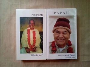 Sri Poonjaji aka Papaji Satsang & Who Are You Set of 2 Authentic VHS Tapes Rare! - Picture 1 of 6