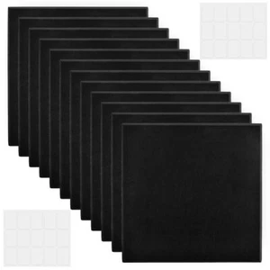 12 Pcs 11.8" x 11.8" Felt Bulletin Board Black Cork Board Office Cork Board w... - Picture 1 of 7